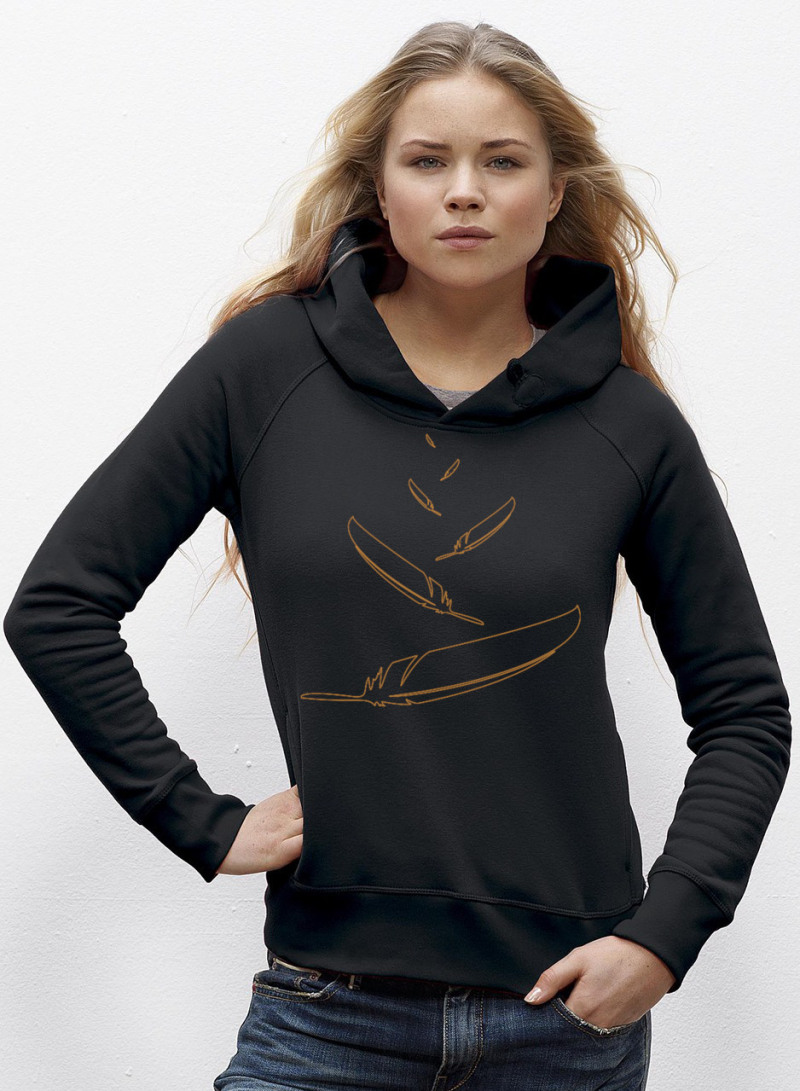 ebfalling feather blk mel